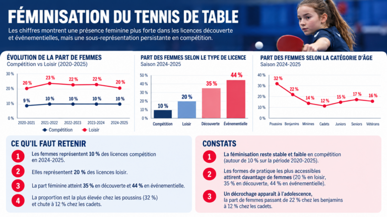 Le tennis de table français bat des records… mais les chiffres racontent surtout une mutation profonde