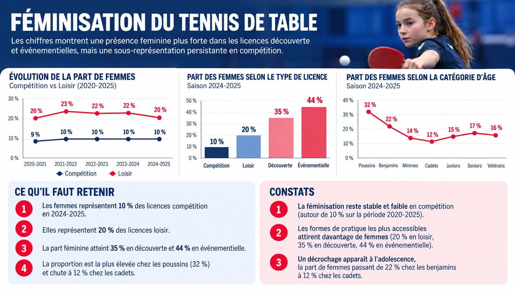 Le tennis de table français bat des records… mais les chiffres racontent surtout une mutation profonde