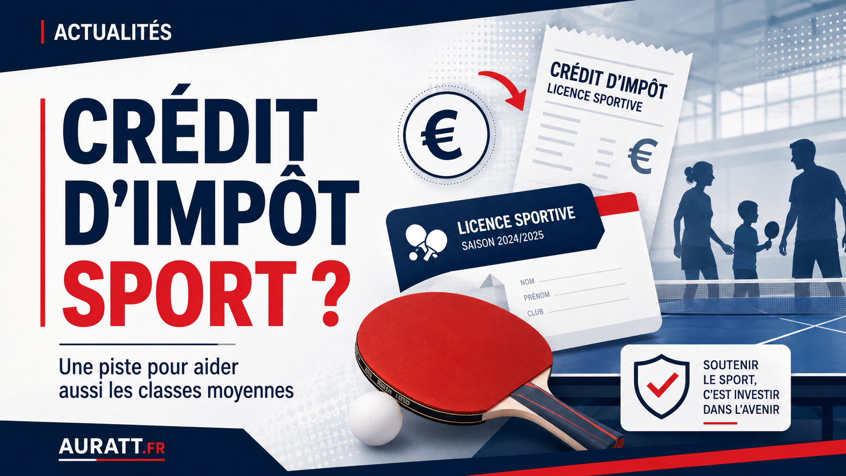 Et si la licence sportive ouvrait droit à un crédit d’impôt ?