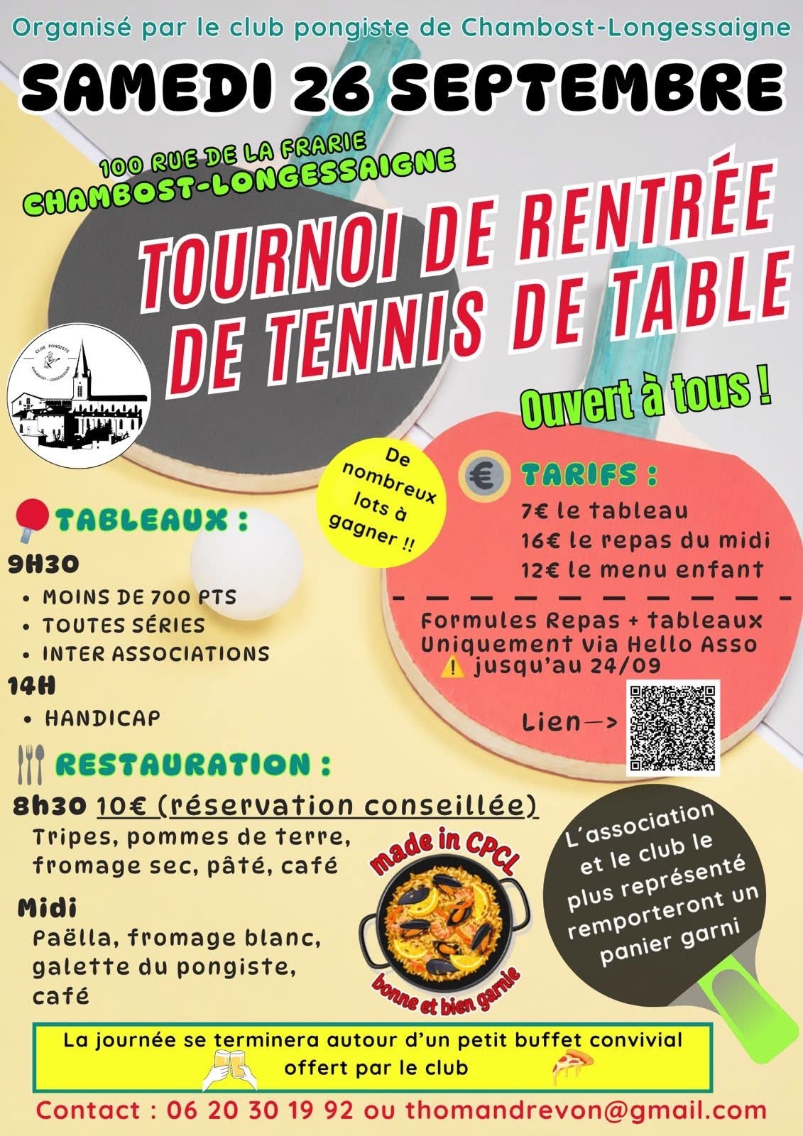 Tournoi de rentrée